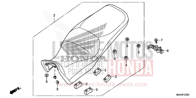 SEAT for VFR1200X Dual Clutch DEGITAL SILVER METALLIC (NHA30) from 2012